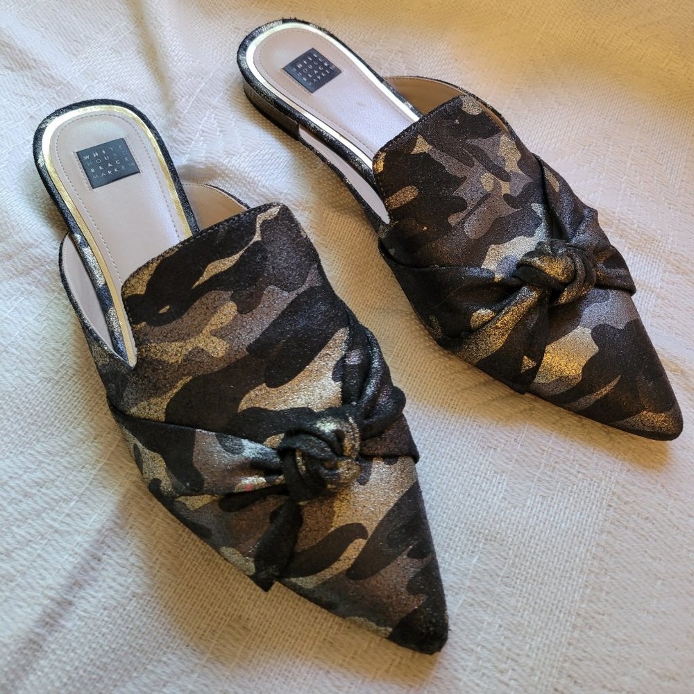 White House Black Market Camo Flats